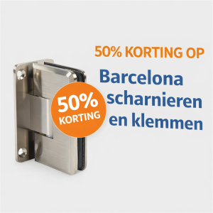 50% korting op Barcelona scharnieren en klemmen