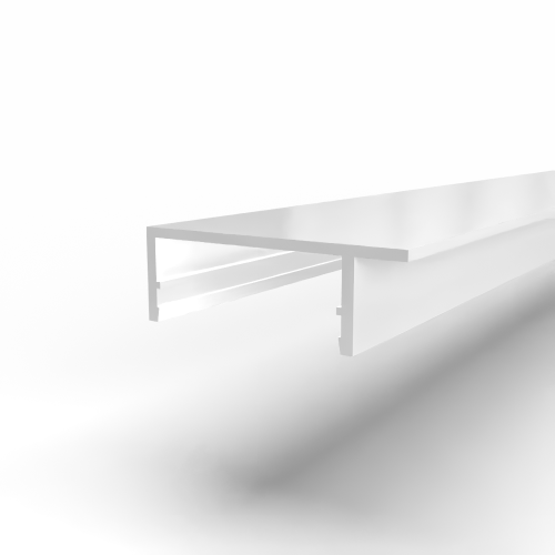 Afdekkap bovenzijde met lip-1000 mm-Wit gelijkend RAL 9010