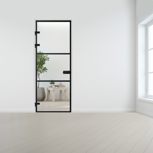 Steel look XL deur voor opdek kozijn