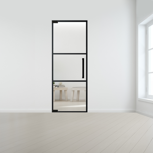 Steel look pendeldeur XL zonder kozijn