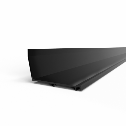 Aluminium muuraansluitprofiel Zwart