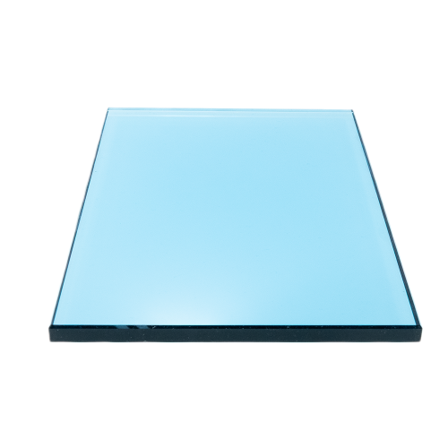 Sample enkel glas gekleurd blauw