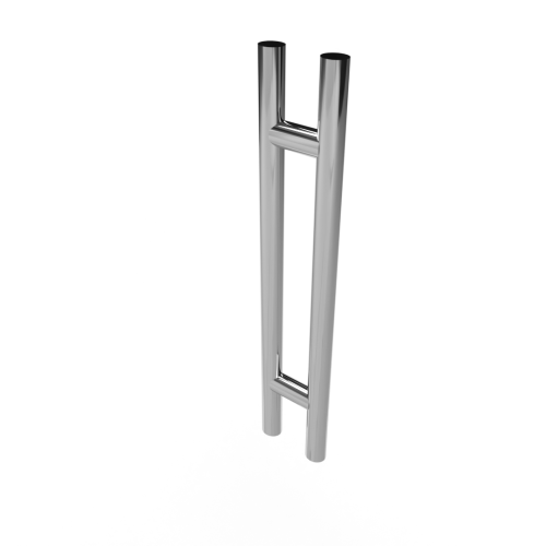 T-greep voor glazen deur ø 25mm - L: 300x200mm - Glans chroom
