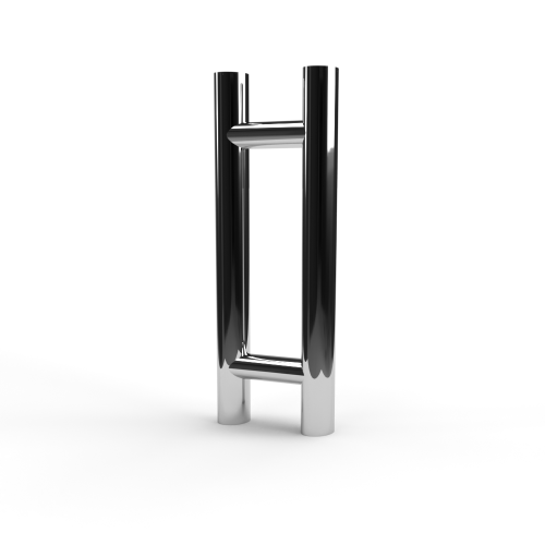 T-greep voor glazen deur ø 25 mm - L: 500x400 mm - Chroom