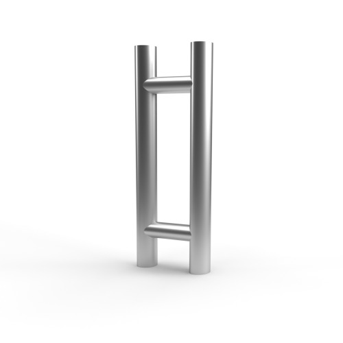 T-greep voor glazen deur ø 25mm - L: 300x200mm - RVS