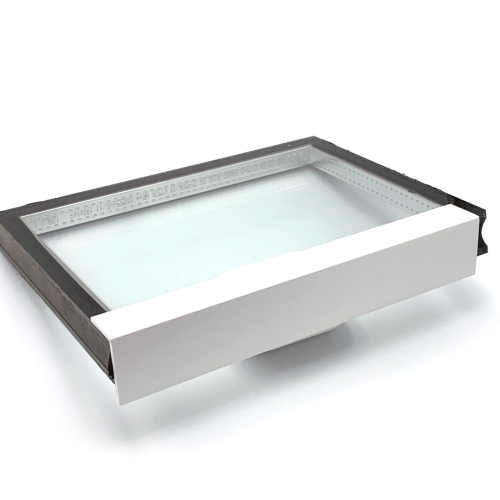 Kunststof hoeklijn 20 x 30 voor afdichting kopse kant van het glas 15 x 30 mm wit