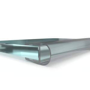 Douchedeurafdichting 2000mm - tbv 8mm glas - met balg korte lip