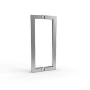 U-deurgreep met flens rechthoekig 30x15mm - L: 515x500mm - RVS