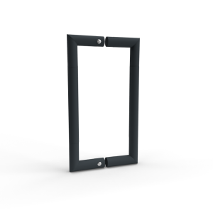 U-greep rond voor glazen deur ø 25mm - L: 325x300mm - Zwart