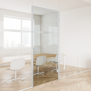 Glazen deur met deurkozijn 2,1m² - Wit