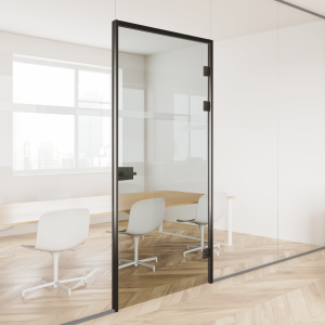 Glazen deur met deurkozijn XL 2,4m² - Zwart