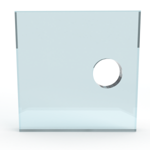 Vingergat voor glazen deur - 40 mm diameter